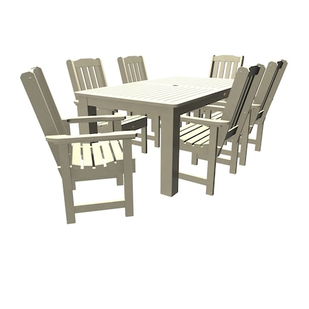 Highwood Usa Lehigh 7pc Rectangular Outdoor Patio Furniture Dining Set 72 x 42 AD-ST7LH1CO4AA-WAE
